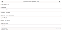 Tablet Screenshot of chocolatesandtreats.com